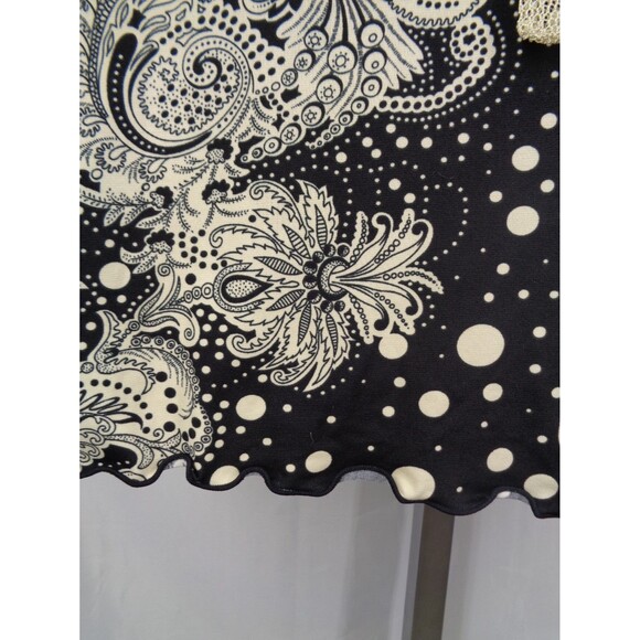 Anac Designed by Kimi Dot V-Neck Top Size Large Mesh Tie Waist Flare Sleeve Y2K - Picture 10 of 16